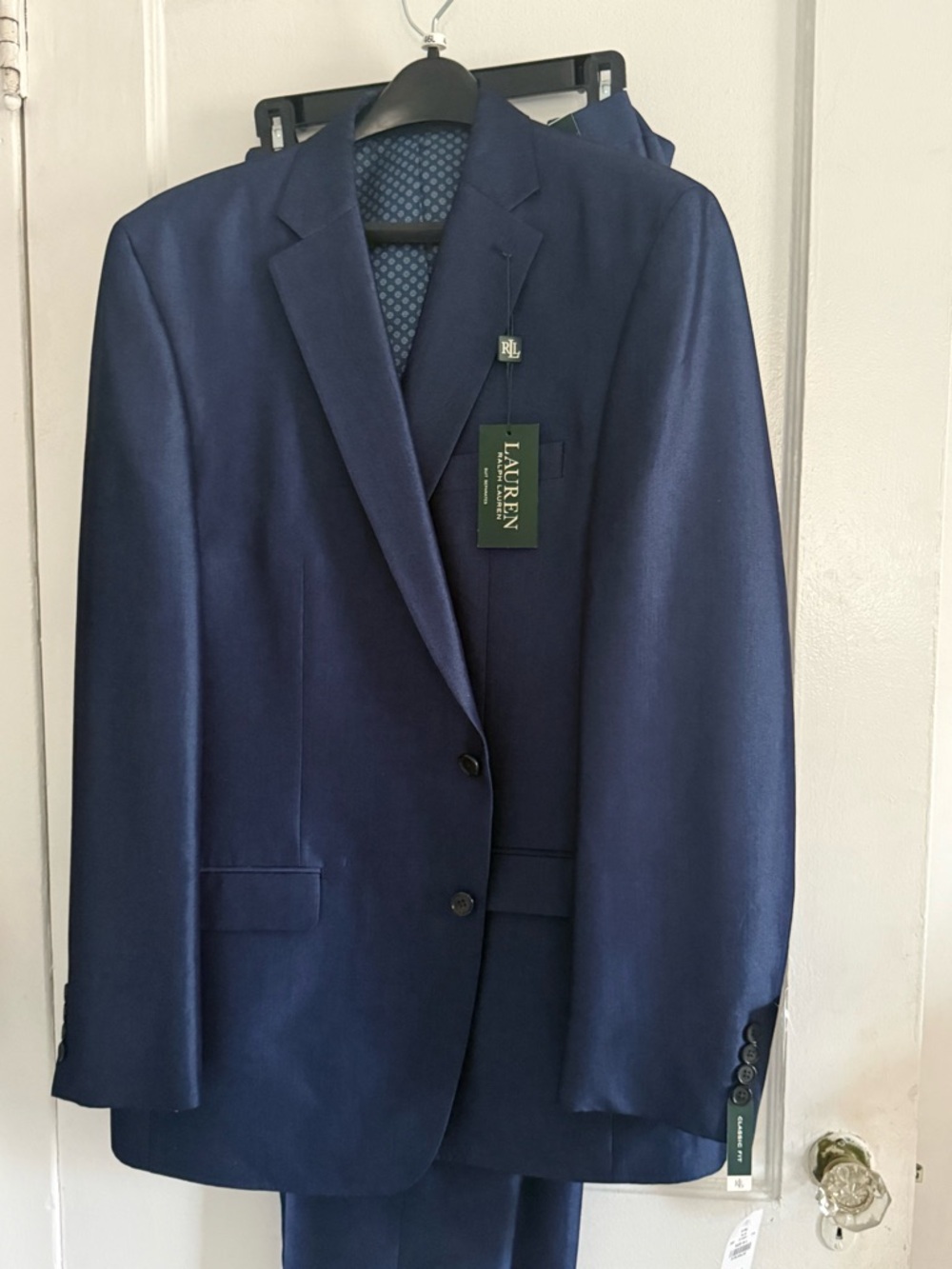 Ralph Lauren Classic Blue Blazer 44 Long with matching separate pants 38wx34long - Picture 6 of 6